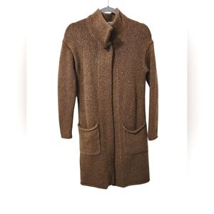 JAMES PERSE Wool Camel Brown/Tan Long Cardigan Coat Size 1
